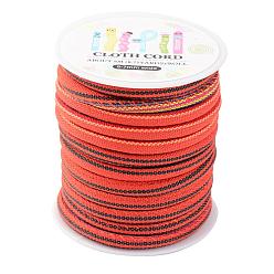 Colorful Ethnic Cord Cloth Cord, Colorful, 6~7mm, about 8.75yards/roll(8m/roll)