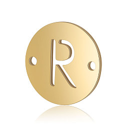 Letter Q Conectores de enlaces de acero de titanio, plano y redondo con la letra, dorado, letter.q, 12x0.8 mm, agujero: 0.8 mm