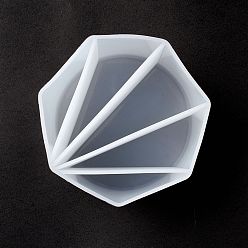 Белый Многоразовый раздельный стакан для заливки краски, силиконовые стаканчики для смешивания смолы, 5 разделители, белые, 101x100x52 мм, внутренний диаметр: 72~94x17~42 мм