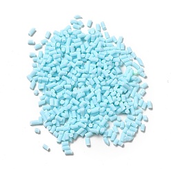 Light Sky Blue Handmade Polymer Clay Beads, No Hole, Column, Light Sky Blue, 1~6x1.5mm, about 180000pcs/1000g