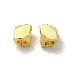 Real 24K Gold Plated Brass Bead, Lead Free & Cadmium Free, Long-Lasting Plated, Nuggets, Real 24K Gold Plated, 4x4x4mm, Hole: 2mm