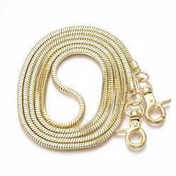 Light Gold Chaînes de sangle de sac, chaînes de portefeuille, chaînes de serpent d'airain, avec fermoir pivotant, or et de lumière, 116x0.32x0.32 cm