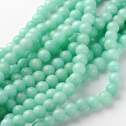 Other Jade Natural & Dyed Jade Beads Strands, Imitation Amazonite, Round, 6mm, Hole: 0.8mm, 15~16 inch/strand, about 61pcs/strand