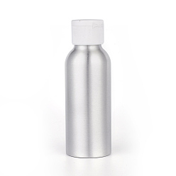 White 100ml Aluminium Empty Refillable Bottles, with Plastic Flip Cap Lids, for Essential Oils Aromatherapy Lab Chemicals, White, 11.55x4cm, capacity: 100ml