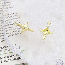 Star Alloy Pendants, Golden, Star, 19x12mm