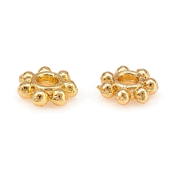 Golden Alloy Daisy Spacer Beads, Long-Lasting Plated, Flower, Golden, 4x1mm, Hole: 1mm