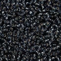 (RR2426) Silverlined Montana MIYUKI Round Rocailles Beads, Japanese Seed Beads, 15/0, (RR2426) Silverlined Montana, 15/0, 1.5mm, Hole: 0.7mm, about 27777pcs/50g