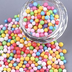 Color mezclado Pequeñas bolas de espuma artesanales, rondo, para hacer manualidades de vacaciones de boda diy, color mezclado, 2.5~3.5 mm
