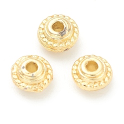 Real 18K Gold Plated Alloy Spacer Beads, Cadmium Free & Lead Free, Disc, Real 18K Gold Plated, 5x3mm, Hole: 1.2mm