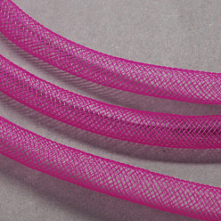 Medium Violet Red Plastic Net Thread Cord, Medium Violet Red, 16mm, 28Yards