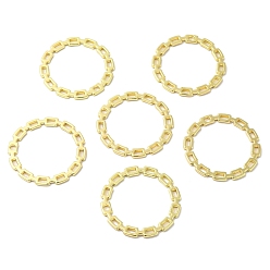 Oro Anillos de unión de aleación, anillo redondo, dorado, 32.5x2 mm, agujero: 2.3 mm