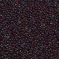 (400) Black Lined Dark Ruby Luster Toho perles de rocaille rondes, perles de rocaille japonais, (400) lustre rubis foncé doublé noir, 11/0, 2.2mm, Trou: 0.8mm, environ5555 pcs / 50 g