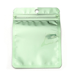 Vert Clair Emballage en plastique sacs à fermeture éclair yinyang, pochettes supérieures auto-scellantes, rectangle, vert clair, 11.9x8.9x0.24 cm