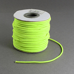 Verde de Amarillo Cordón redondo elástico, con exterior de nylon y el caucho en el interior, amarillo verdoso, 2 mm, aproximadamente 43.74 yardas (40 m) / rollo