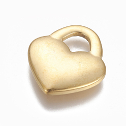 Golden 304 Stainless Steel Stamping Blank Tag Pendants, Heart Lock, Golden, 29x25.5x4.4mm, Hole: 7.9x8.6mm