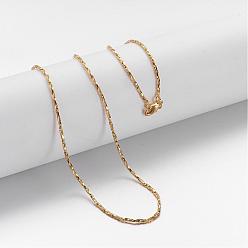 Золотой Латунь цепи ожерелья, Цепь ядра, с омаром застежками, золотые, 17.9 дюйм (45.4 см), 0.94~0.96 мм