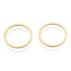 Golden 201 Stainless Steel Linking Rings, Round Ring, Golden, 16x1mm, Inner Diameter: 14.5mm