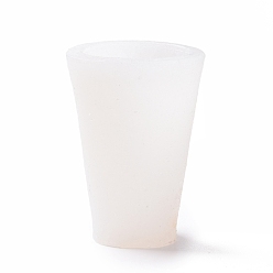 Blanc Thème de noël bricolage cône bougie moules en silicone, pour la fabrication de bougies parfumées, blanc, 78x55mm, diamètre intérieur: 40 mm