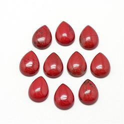 Красный Камень Природного красной яшмы кабошон, слеза, 17~18x12~13x5 мм
