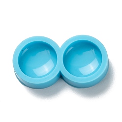 Bleu Ciel Foncé Moules en silicone pendentif bricolage, pour confection de boucles d'oreilles, moules de résine, pour la résine UV, ronde, bleu profond du ciel, 16x31x6mm, diamètre intérieur: 13 mm