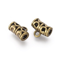 Antique Bronze Tibetan Style Hangers, Bail Beads, Cadmium Free & Nickel Free & Lead Free, Antique Bronze, about 11.5mm long, 9mm wide, 5.5mm thick, hole: 2mm