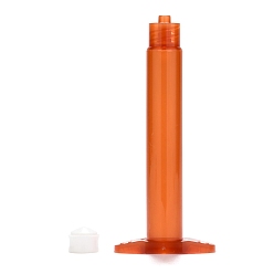 Coral Plastic Dispensing Syringes, with Piston, Coral, 74x32x14mm, Hole: 2mm, Piston: 9.5x8mm, Capacity: 3ml(0.1 fl. oz)