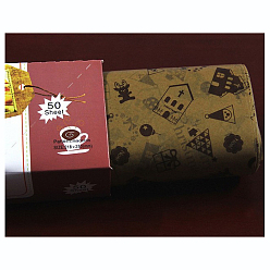 Colorful Disposable Cake Food Wrapping Paper, Greaseproof Paper, Christmas Style, Colorful, 25x21.8cm, 50pcs/box