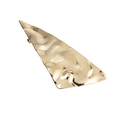 Золотой Заколка для волос из сплава, фурнитура французских зажим для волос, волновой треугольник, золотые, 90x34 мм