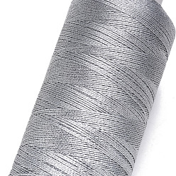 Серебро Нейлоновая металлическая нить, вышивка нитью, 6 -ply, серебряные, 0.4 мм, около 699.91 ярдов (640 м) / рулон