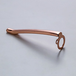 Oro Rosa Clips de pluma de reemplazo de aleación, clips de lápiz a presión para el bolsillo de la camisa, fornituras para bolígrafos para colgar colgantes, útiles escolares y de oficina, oro rosa, 42x12 mm, diámetro interior: 6 mm