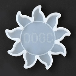 White Sun Silicone Molds, Resin Casting Molds, For UV Resin, Epoxy Resin Jewelry Making, White, 73x72x6.5mm