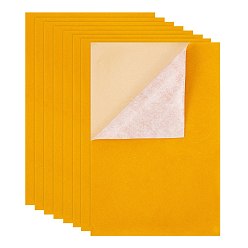 Orange Jewelry Flocking Cloth, Polyester, Self-adhesive Fabric, Rectangle, Orange, 29.5x20x0.07cm, 20pcs/set