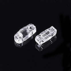 Clear 2-Hole Glass Seed Beads, Transparent Colours, Rectangle, Clear, 4.5~5x2x1~1.5mm, Hole: 0.5~0.8mm