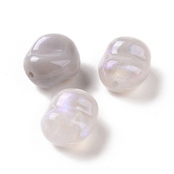 Gris Clair Perles acryliques opaques, perles de paillettes, torsion tour, gainsboro, 16x13.5x11mm, Trou: 1.8mm, environ333 pcs / 500 g