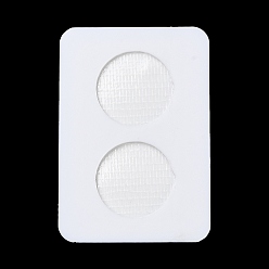 Rectangle Tablero de exhibición de perlas acrílicas con agujeros, tablero de pasta de cuentas sueltas, con adhesivo en la espalda, blanco, Rectángulo, 2 cm, tamaño interior: 4.85x3.35x0.15cm de diámetro