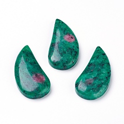 Rubis Zoïsite Rubis naturel en pendentifs zoisite, larme, 43~43.5x20x6.5mm, Trou: 1.4mm