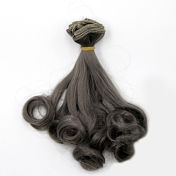 Slate Gray High Temperature Fiber Long Pear Perm Hairstyle Doll Wig Hair, for DIY Girl BJD Makings Accessories, Slate Gray, 5.91~39.37 inch(15~100cm)
