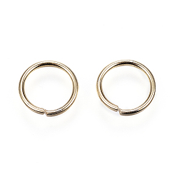 Золотой 304 кольца прыжок из нержавеющей стали, открытые кольца прыжок, золотые, 10x1.2 мм, внутренний диаметр: 7.6 мм