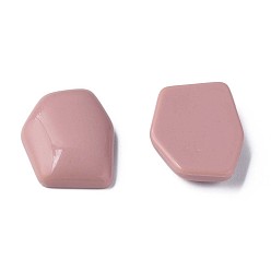Pale Violet Red Opaque Acrylic Cabochons, Irregular Hexagon, Pale Violet Red, 25.5x19.5x5.5mm, about 253pcs/500g