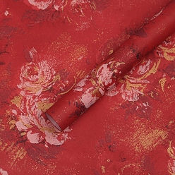 Красный Крафт-бумаги, букет цветов оберточная бумага, свадебное оформление, цветочным узором, красные, 590x520 мм, 10 простыни / мешок
