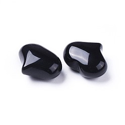 Black Onyx Натуральный черный оникс сердце любовь камень, карманный пальмовый камень для балансировки рейки, 20x25x11~13 мм