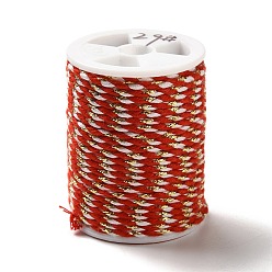 Roja Cordón de polialgodón de 4 capas., cuerda de algodón macramé hecha a mano, para colgar en la pared de cuerdas colgador de plantas, tejido de hilo artesanal de bricolaje, rojo, 1.5 mm, aproximadamente 4.3 yardas (4 m) / rollo