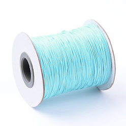 Azul Cielo Cuerdas de poliéster encerado coreano, luz azul cielo, 2 mm, aproximadamente 100 yardas / rollo (300 pies / rollo)