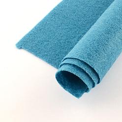 Bleu Vert Feutre aiguille de broderie de tissu non tissé pour l'artisanat de bricolage, carrée, sarcelle, 298~300x298~300x1 mm, sur 50 PCs / sac