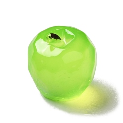 Зеленый Прозрачные смолы кабошоны, 3 d яблоко, зелёные, 16 мм