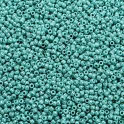 (413) Opaque AB Turquoise Toho perles de rocaille rondes, perles de rocaille japonais, (413) opaque ab turquoise, 11/0, 2.2mm, Trou: 0.8mm, environ1110 pcs / 10 g, 10 g / bouteille
