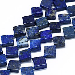 Lapis Lazuli Natural Lapis Lazuli Beads Strands, Rhombus, 12~13x12~14x4~5mm, Hole: 0.8mm, about 28~29pcs/strand, 15.75 inch(40cm)