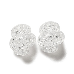 Clair Transparent perles acryliques craquelés, forme en spirale, clair, 14x12mm, Trou: 1.6mm, environ500 pcs / 500 g