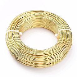 Amarillo Alambre de aluminio redondo, alambre artesanal flexible, para hacer joyas de abalorios, amarillo, 12 calibre, 2.0 mm, 55 m / 500 g (180.4 pies / 500 g)