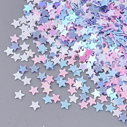 Mixed Color Ornament Accessories, PVC Plastic Paillette/Sequins Beads, No Hole/Undrilled Beads, Star, Mixed Color, 2.5x2.5x0.4mm, about 5700pcs/bag